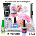 ❗ Kit Profesional Polygel para Uñas | 11 Productos | 100 Moldes | ¡GRATIS!  144 Stickers ❗