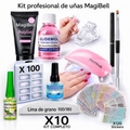 ❗ Kit Profesional Polygel para Uñas | 10 Productos + 100 Moldes + 120 Stickers ❗