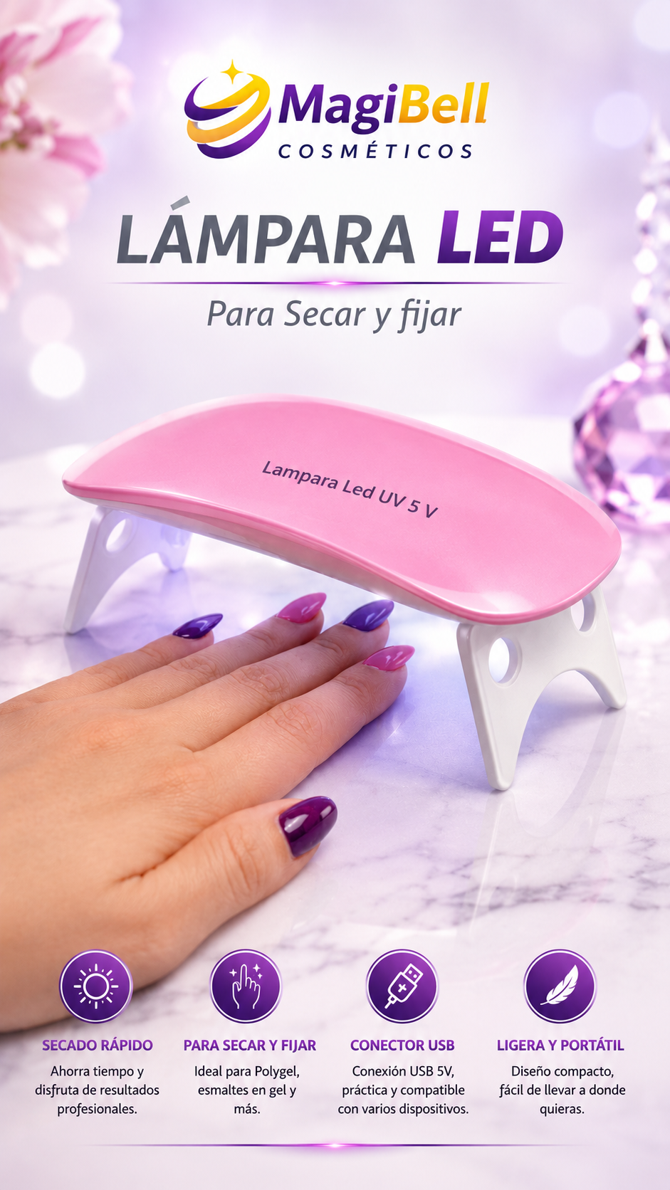 ❗ Kit Profesional Polygel para Uñas | 10 Productos + 100 Moldes + 120 Stickers ❗