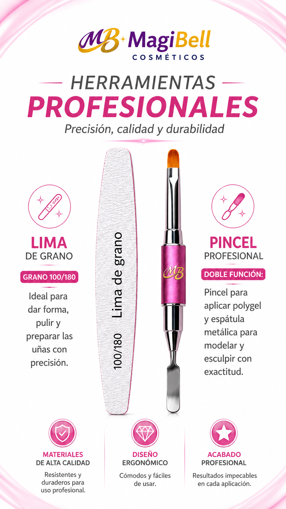 ❗ Kit Profesional Polygel para Uñas | 10 Productos + 100 Moldes + 120 Stickers ❗